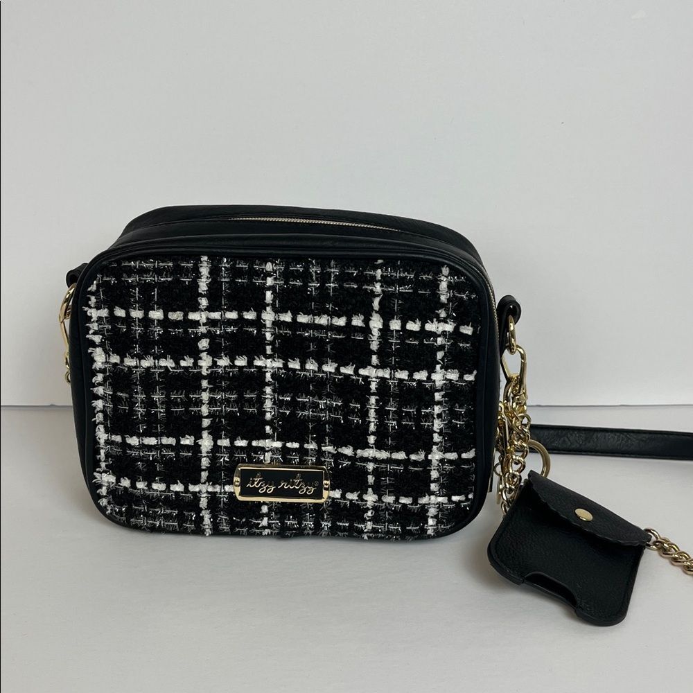 Itzy Ritzy The Double Take Crossbody Diaper Bag Kelly Tweed Classic Preppy Baby